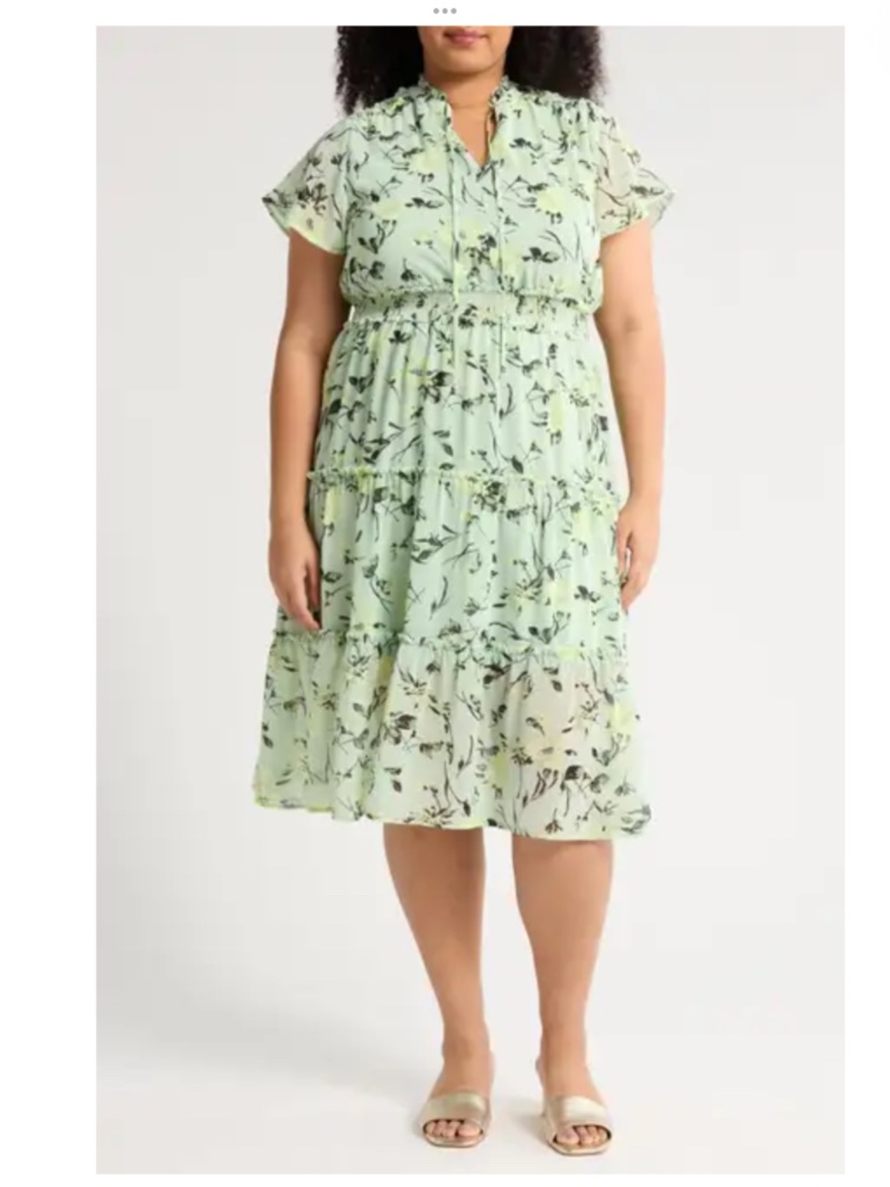 Melrose and Market Tiered Midi Dress 1X
